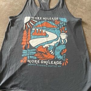 Brooks Charcoal Athletic Tank Top